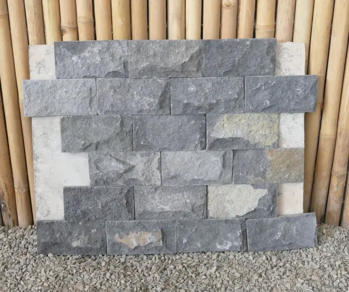 Product image 4 of the product “Black Lava Stone Wall tiles ,Quality for local market, Size approx. 10 x 20 cm (0,0225m²) Price per 1 m² / 50pcs. ”